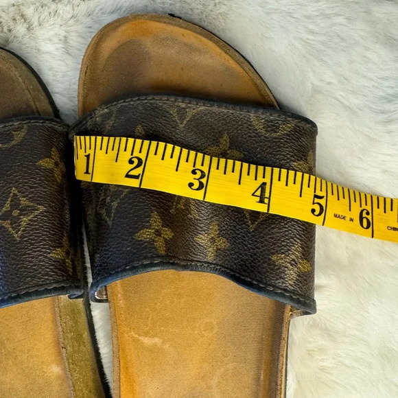 Louis Vuitton sliders authentic strap (only) but custom soles unisex size 8.5 - Picture 5 of 8